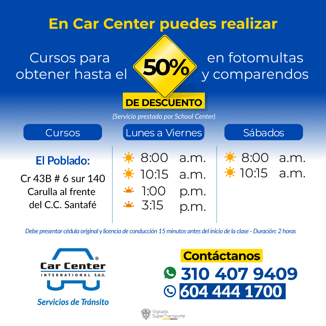 LUNES A VIERNES: 8:00 AM 10:15 AM 1:00 PM 3:15 PM SÁBADOS 8:00 10:15
