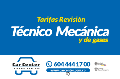 Tarifas vigentes de la Revisión Técnico Mecánica y de Gases
